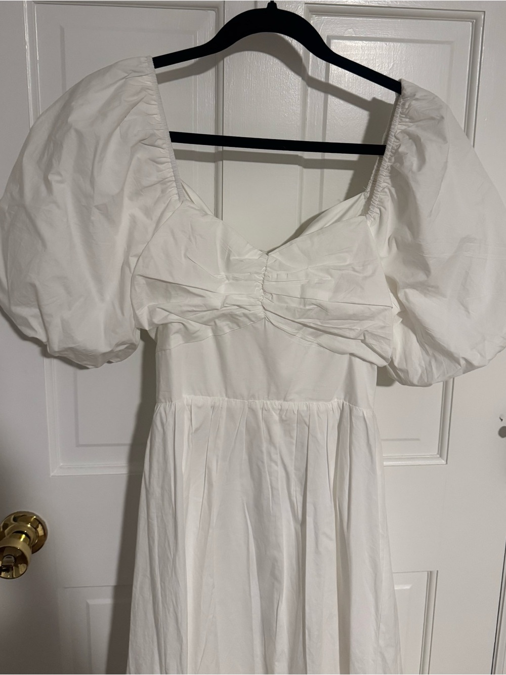 English Factory Short-Sleeve Bow-Back Linen Midi Dress - Picture 9 of 9